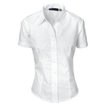 Womens Tonal Stripe Shirts Short Sleeve