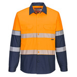 Hi Vis Stretch Contrast Long Sleeve Shirt