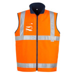 Mens Hi Vis Lightweight Fleece Lined Vest