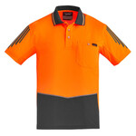Mens Hi Vis Flux Short Sleeve Polo