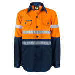 Kids Two Tone Cotton Drill Shirt With CSR Reflective Tape