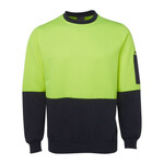Mens Hi Vis Fleecy Crew