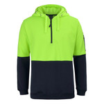 Mens Hi Vis Half Zip Hoodie
