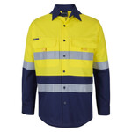 Mens Hi Vis (D+N) Ripstop Long Sleeve Fishing Shirt