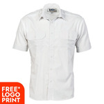 Epaulette Polyester/Cotton Work Shirt - Short Sleeve
